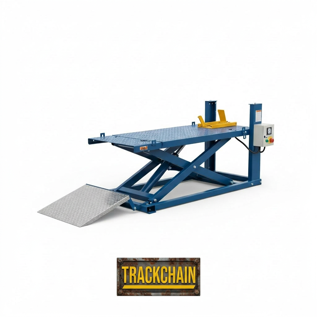 iDEAL Elec-Hydra Motorcycle Lift Bench w/ Retractable Ramp